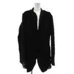 ショッピングNUDE ヌードマサヒコマルヤマ NUDE:MASAHIKO MARUYAMA ノーカラージャケット ニット ウール ライナー付き 40 M〜L 黒 ブラック