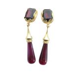  Gianfranco Ferre GIANFRANCO FERRE серьги обе уголок для зажим тип Logo длинный лиловый Gold цвет #GY35 /MQ женский 