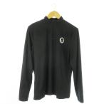 ハイドロゲン HYDROGEN GOLF 長袖カットソー Tシャツ ハイネック ハーフジップ ストレッチ ロゴ M 黒 ブラック /AO9 ■GY43 メンズ