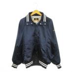  Z ZETT ground пальто жакет блузон передний кнопка-застежка глянец чувство линия бейсбол S-M темно-синий темно-синий B0G-305