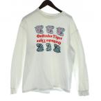 ショッピングオニツカタイガー オニツカタイガー Onitsuka Tiger 長袖Tシャツ ロンT M 白 ホワイト タイガーヘッド 反転ロゴ プリント /KW ■GY99