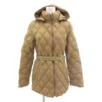 モンクレール MONCLER ダウンジャケット キルティング フード ベルト 0 キャメル ■GY50 /JS レディース