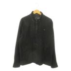 ショッピングアルマーニ ジョルジオアルマーニ GIORGIO ARMANI LE COLLEZION スエード シングル ライダース ジャケット ジップアップ 総裏地 ロゴ XL 黒