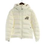 ショッピングmoncler MONCLER BRAMANT ブラマント ダウンジャケット D20914181149 53334 ジップアップ 長袖 ワッペン ロゴ フード 0 XXS 白