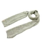 モンクレール MONCLER マフラー ストール ウール ローゲージ ロゴ ワッペン グレー /XZ ■GY04 メンズ レディース