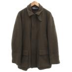 ショッピングラルフ ポロ バイ ラルフローレン Polo by Ralph Lauren 90s ヴィンテージ コート ステンカラー ウール ジップアップ L 茶 ブラウン メンズ