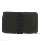 エルメス HERMES エールラインパースGM 長財布 キャンバス ラウンドファスナー Hロゴ 総柄 黒 ブラック ■GY11 /MQ ■OH メンズ