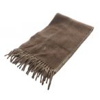 ポロ ラルフローレン POLO RALPH LAUREN マフラー ストール フリンジ ロゴ 茶 ブラウン ■GY99 /MQ レディース