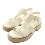 ランダ RANDA グルカサンダル 厚底 レザー ストラップ L 24.5cm 白 ホワイト /XZ ■GY99 レディース