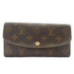 ルイヴィトン LOUIS VUITTON モノグラム ポルトフォイユ エミリー 長財布 二つ折り PVC レザー 総柄 茶色 ブラウン M60698