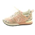 ショッピングルイ･ヴィトン ルイヴィトン LOUIS VUITTON ランアウェイ ダミエアズール スニーカー ローカット 36.5 ピンク /SS ■OS ■GY0 レディース