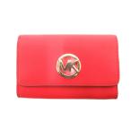  Michael Kors MICHAEL KORS футляр для визитных карточек футляр для карточек красный красный заслонка type вдавлено . обработка Logo металлические принадлежности /NU #GY99 женский 