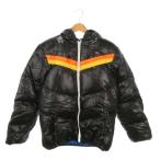  Ocean Pacific OCEAN PACIFIC Sunwear пуховик верхняя одежда M чёрный черный полоса рисунок с капюшоном . длинный рукав /MN22 #GY99
