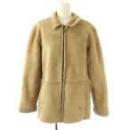  Woolrich WOOLRICH мутоновое пальто боа Short Zip выше M бежевый /DO #GY06 женский 