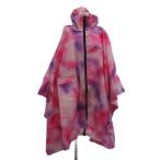  не использовался товар Milkfed MILKFED. ×kiuKiU RAIN PONCHO дождь пончо капот Thai большой рисунок Zip выше Logo F розовый фиолетовый 