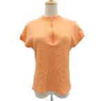  Burberry Golf BURBERRY GOLF одежда для гольфа cut and sewn половина Zip M orange короткий рукав Logo вышивка /HO6 #GY99 женский 