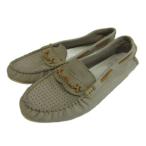  Lanvin on голубой LANVIN en Bleu bit мокасины обувь для вождения замша перфорирование Logo 23cm серый /XZ #GY50
