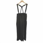  Urban Research Sunny этикетка URBAN RESEARCH Sonny Label подтяжки имеется широкий брюки низ 36 чёрный черный одноцветный длинные брюки 