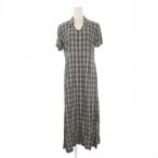  Eddie Bauer EDDIE BAUER рубашка One-piece XS серый в клетку . воротник короткий рукав /CK18 #GY20 женский 