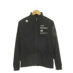  Descente DESCENTE MOVE SPORT ветровка спорт L чёрный черный воротник-стойка принт длинный рукав /AO8 #GY99 мужской 