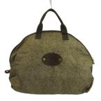  Volvo ne-zeBORBONESE сумка "Boston bag" ручная сумочка нейлон кожа ... рисунок Logo сумка имеется чай цвет Brown /XZ #GY73