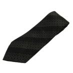 Louis Vuitton LOUIS VUITTON галстук шелк шелк широкий галстук полоса общий рисунок LV Logo чёрный черный /XZ #GY12 мужской 