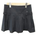  Burberry Blue Label BURBERRY BLUE LABEL Mini юбка-брюки брюки плиссировать оборка 36 темно-синий темно-синий Logo вышивка Short низ /YU #