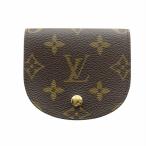 ルイヴィトン LOUIS VUITTON モノグラム ポルト モネ グゼ M61970 コインケース 小銭入れ ロゴ レザー 茶 ブラウン