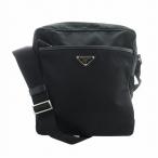 プラダ PRADA ショルダーバッグ 斜めがけ ロゴ サフィアーノ ナイロン 黒 ブラック 2VH002 ☆AA★ /MQ ■OH メンズ