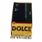ショッピングGABBANA 未使用品 ドルチェ&ガッバーナ ドルガバ DOLCE&GABBANA マフラー タグ付き ストール フリンジ ロゴ ワッペン 配色切替