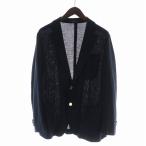 マッキントッシュ ロンドン MACKINTOSH LONDON テーラードジャケット シングル 長袖 金ボタン 麻 リネン 38 M 紺 ネイビー /MQ メンズ