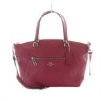 未使用品 コーチ COACH タグ付き ハンドバッグ ショルダー 2WAY ロゴ レザー ピンク 赤 レッド F80268 /MQ レディース
