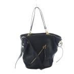 クロエ CHLOE メイヤー ショルダーバッグ トート 2WAY ロゴ スエード レザー 紺 ネイビー 黒 ブラック /MQ ■OH レディース