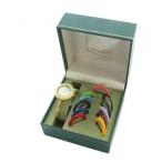 グッチ GUCCI チェンジベゼル 腕時計 バングルウォッチ クォーツ 11/12.2 白文字盤 ゴールド色 /MQ ■OH レディース