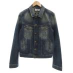 ショッピングdiesel ディーゼル DIESEL Brave デニムジャケット Gジャン バック刺繍 ヴィンテージ加工 L ブルー系 /UO メンズ