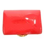 ショッピングヴェルニ ルイヴィトン LOUIS VUITTON モノグラム ヴェルニ ポルトフォイユ ヴィエノワ 二つ折り財布 ウォレット M93528 赤 レッド /FF