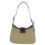 ショッピングストローバッグ コーチ COACH ワンショルダーバッグ ストローバッグ レザートリム 8159 ベージュ系 /UO レディース