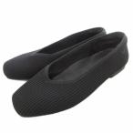 bi диагональный VIVAIA плоская обувь туфли-лодочки квадратное tu ребра вязаный 35.5 чёрный черный /AE женский 