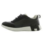 エルメス HERMES バウンシング スニーカー レザー スエード バイアスH 43 28cm 黒 ブラック /XZ ■OH ☆AA★ メンズ