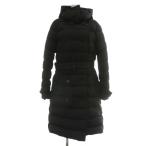 バーバリー BURBERRY ダウンコート パファーコート アウター ナイロン ミドル フード 裏地ノバチェック ベルト付き L 紺 8044681