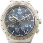 スウォッチ SWATCH IRONY 腕時計 アナログウォッチ クォーツ クロノグラフ カレンダー シルバーカラー 文字盤ブルー /AE メンズ