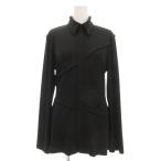  Jean-Paul Gaultier famJean Paul GAULTIER FEMME туника рубашка блуза длинный рукав Zip выше flair 40 черный /UO