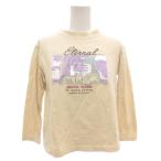 ショッピングメゾピアノ メゾピアノ mezzo piano Tシャツ カットソー S 140 イラスト プリント 長袖 ベージュ /AE キッズ