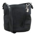 コーチ COACH ショルダーバッグ 本革 レザー タッセル付き 黒 ブラック 1427 /UO メンズ