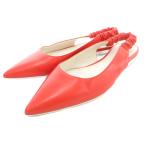 ショッピングボッテガ ボッテガヴェネタ BOTTEGA VENETA フラットシューズ 36 パンプス ポインテッドトゥ スリングバック オレンジ /AE レディース