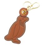 ロエベ LOEWE Noah’s Ark ノアの箱舟 ペンギンモチーフ チャーム キーリング キーホルダー カーフレザー 茶 ブラウン 黒 ブラック