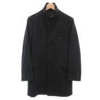 ニコルセレクション NICOLE selection コンバーチブルコート カシミヤ混 ミドル ハーフ丈 46 黒 ブラック /AE メンズ