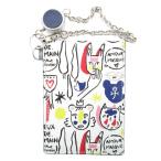  Castelbajac CASTELBAJAC прекрасный товар опера серии чехол для пропуска футляр для карточек катушка есть общий рисунок кожа белый белый 031601 /AE мужской 