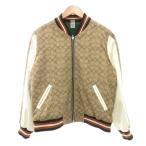 ショッピングコーチ コーチ COACH シグネチャー ジャケット スカジャン リバーシブル 花柄 刺繍 S ベージュ グリーン /UO メンズ レディース