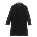ショッピングドルチェ 未使用品 ドルチェ&ガッバーナ ドルガバ タグ付き ダブルブレスト ウール チェスターフィールドコート カシミヤ混 44 黒 ブラック